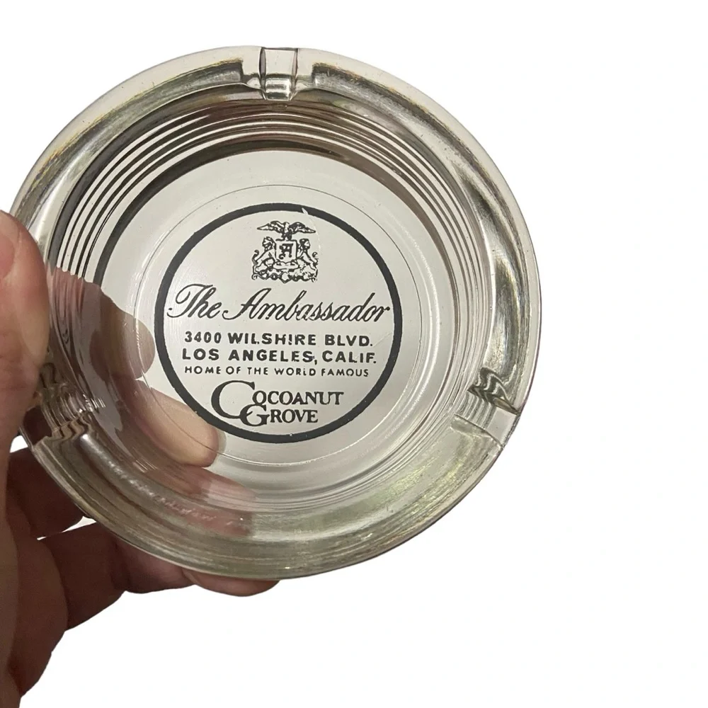Rare Vintage The Ambassador Cocoanut Grove Ashtray Los Angeles California